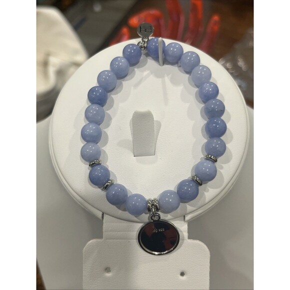 T Jazelle Sky Blue Jade Stone Bracelet  Zodiac Libra - Picture 3 of 6